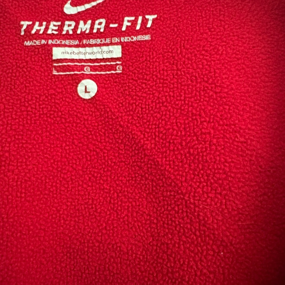 Nike Red Dri-FIT Hoodie with Black Swoosh - Picture 3 of 3